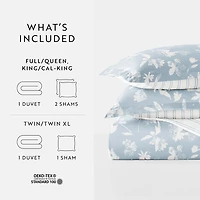 Casual Comfort Country Home Pattern Oversized Reversible Duvet Cover Set