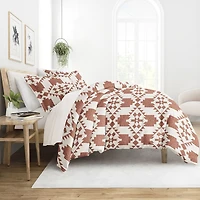 Casual Comfort Adobe Diamond Patterned Duvet Cover Set