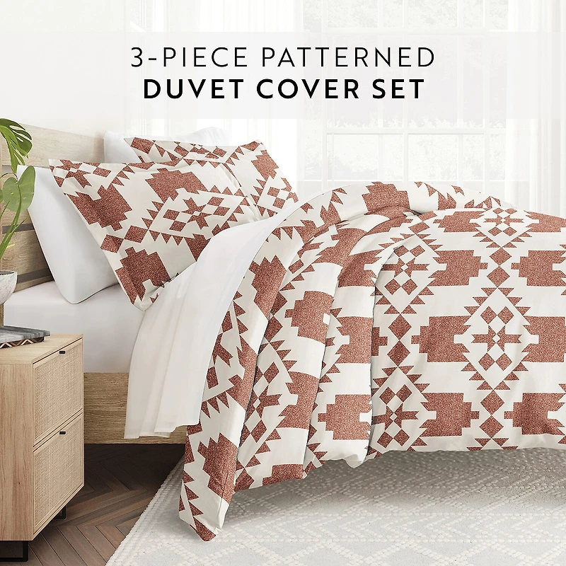 Casual Comfort Adobe Diamond Patterned Duvet Cover Set