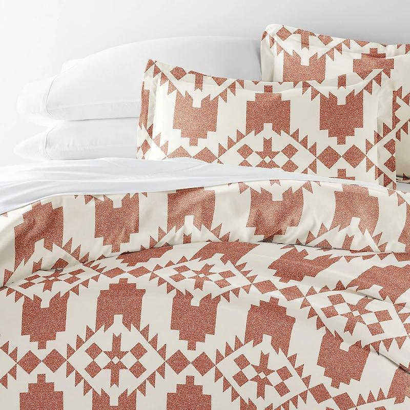 Casual Comfort Adobe Diamond Patterned Duvet Cover Set
