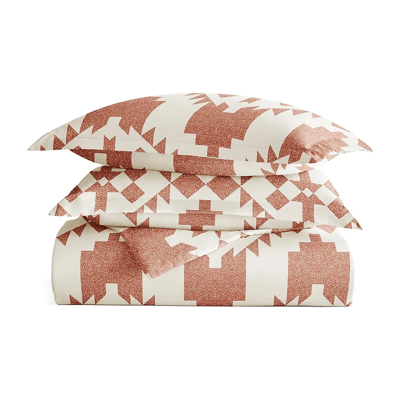 Casual Comfort Adobe Diamond Patterned Duvet Cover Set