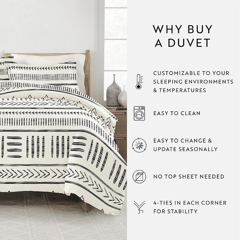 Casual Comfort Arrow Dreams Patterned Duvet Cover Set