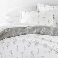 Casual Comfort Botany Floral Patterned Reversible Duvet Cover Set