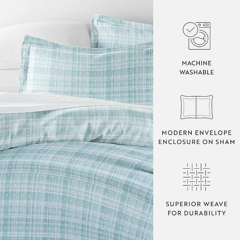 Casual Comfort Premium Ultra Soft Polka Dot Pattern Duvet Cover Set