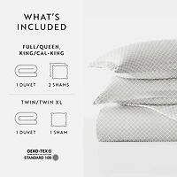 Casual Comfort Premium Ultra Soft Quatrefoil Pattern Duvet Cover Set
