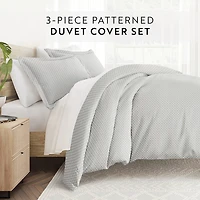 Casual Comfort Premium Ultra Soft Quatrefoil Pattern Duvet Cover Set