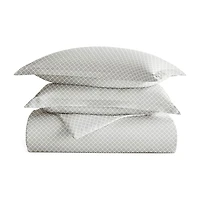 Casual Comfort Premium Ultra Soft Quatrefoil Pattern Duvet Cover Set
