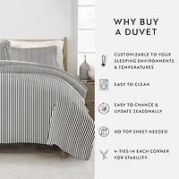 Casual Comfort Premium Ultra Soft Ribbon Pattern Duvet Cover Set