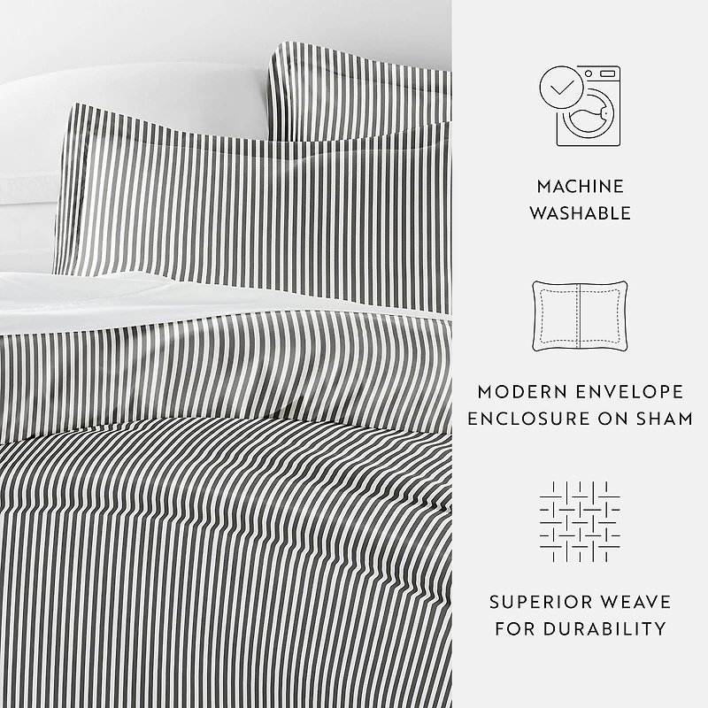 Casual Comfort Premium Ultra Soft Ribbon Pattern Duvet Cover Set