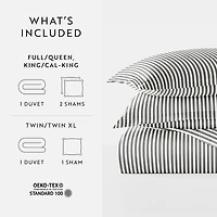 Casual Comfort Premium Ultra Soft Ribbon Pattern Duvet Cover Set