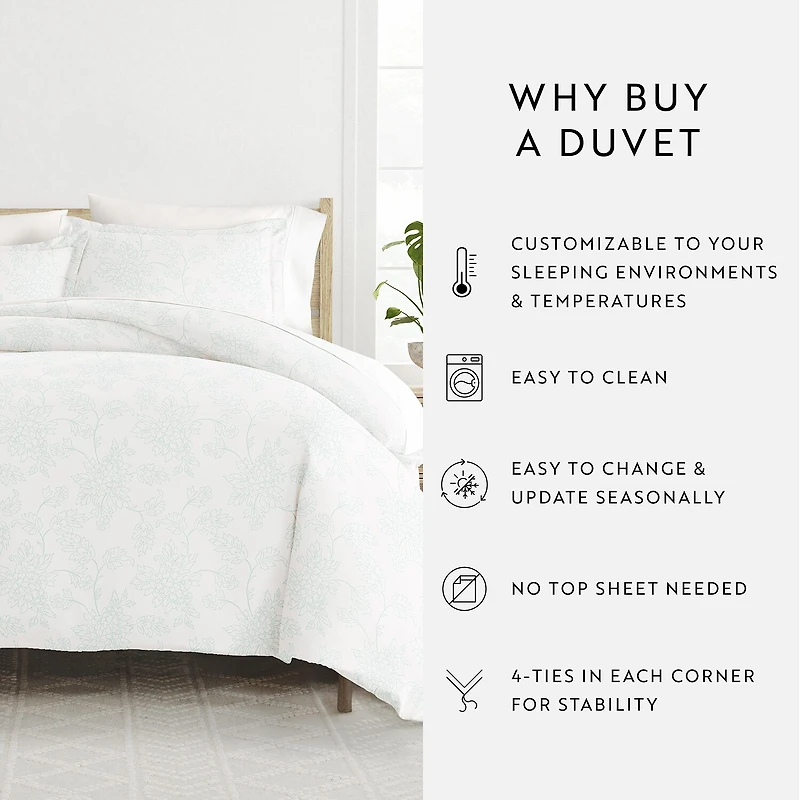 Casual Comfort™ Premium Ultra Soft Vine Pattern Duvet Cover Set