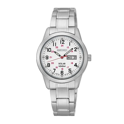Seiko® Womens Silver-Tone Solar Dress Watch SUT167