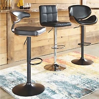 Signature Design by Ashley® Bellatier Set of 2 Adjustable Height Swivel Barstools