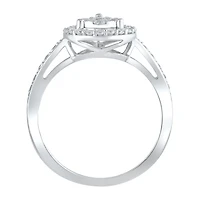 Womens 1/2 CT. T.W. Natural White Diamond 14K Two Tone Gold Cocktail Ring