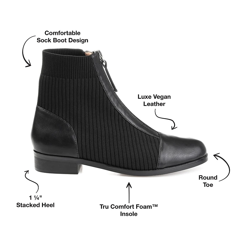 Journee Collection Womens Bexlie Stacked Heel Booties