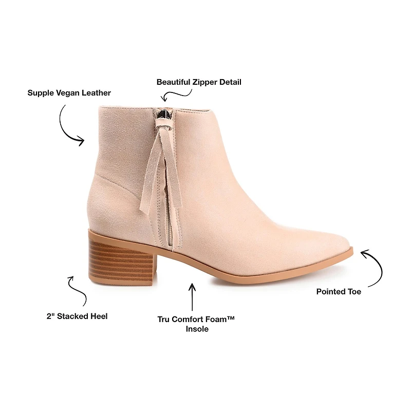 Journee Collection Womens Sadiya Stacked Heel Booties