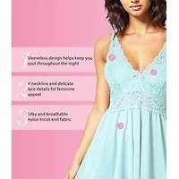 Exquisite Form Womens Sleeveless V Neck Nightgown