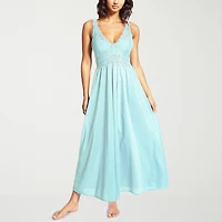 Exquisite Form Womens Sleeveless V Neck Nightgown