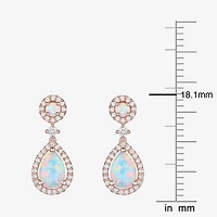 Womens Gemstone 14K Gold Over Silver Pear Drop Earrings