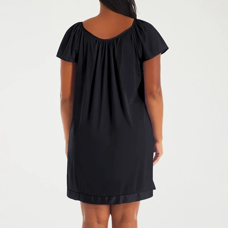 Exquisite Form Womens Short Sleeve V Neck Nightgown