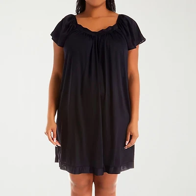 Exquisite Form Womens Short Sleeve V Neck Nightgown