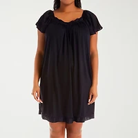 Exquisite Form Womens Short Sleeve V Neck Nightgown