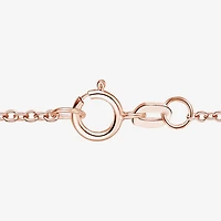 Womens Lab Created White Opal 14K Rose Gold Over Silver Pear 18 Inch Pendant Necklace