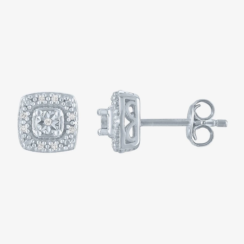Yes, Please!, (G-H,Si2-I1) Womens 1/10 CT. T.W. Lab Grown White Diamond Sterling Silver 2-pc. Jewelry Set