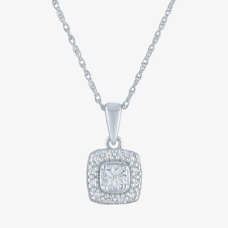 Yes, Please!, (G-H,Si2-I1) Womens 1/10 CT. T.W. Lab Grown White Diamond Sterling Silver 2-pc. Jewelry Set
