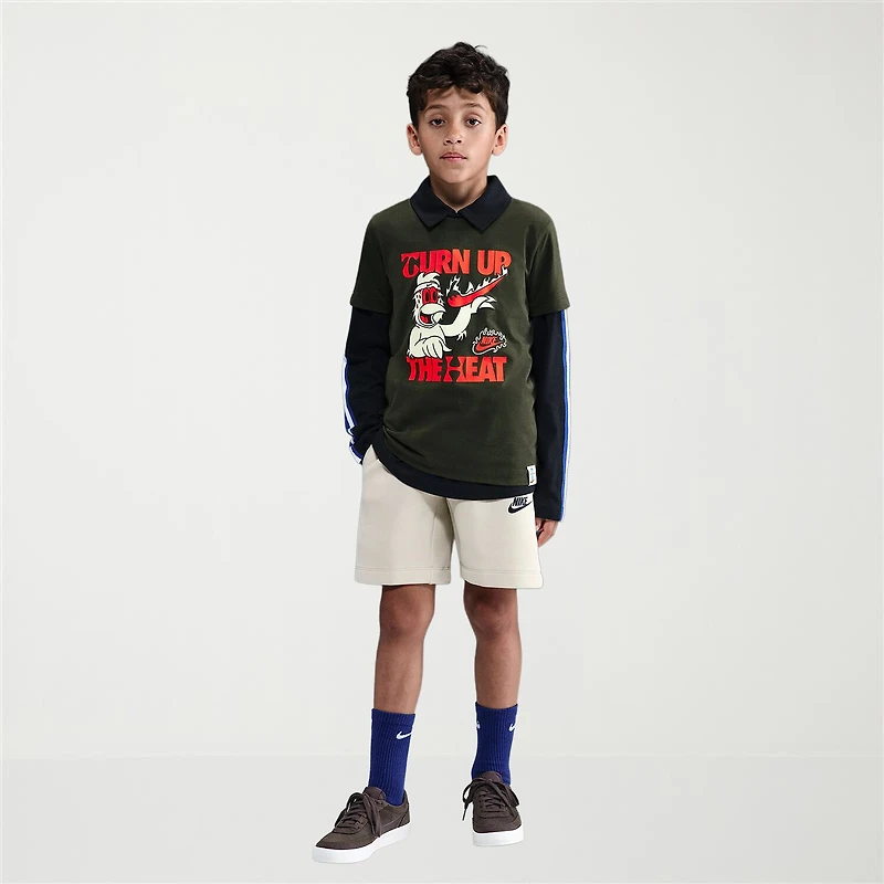 Nike Club Big Kid Unisex Crew Neck Short Sleeve Regular Fit Graphic T-Shirt