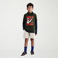 Nike Club Big Kid Unisex Crew Neck Short Sleeve Regular Fit Graphic T-Shirt