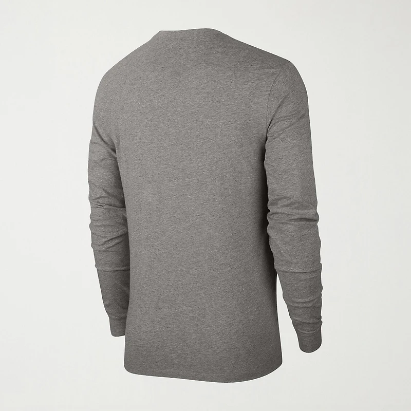 Nike Sportswear Club Mens Crew Neck Long Sleeve Quick Dry Embroidered Active T-Shirt