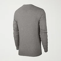 Nike Sportswear Club Mens Crew Neck Long Sleeve Quick Dry Embroidered Active T-Shirt