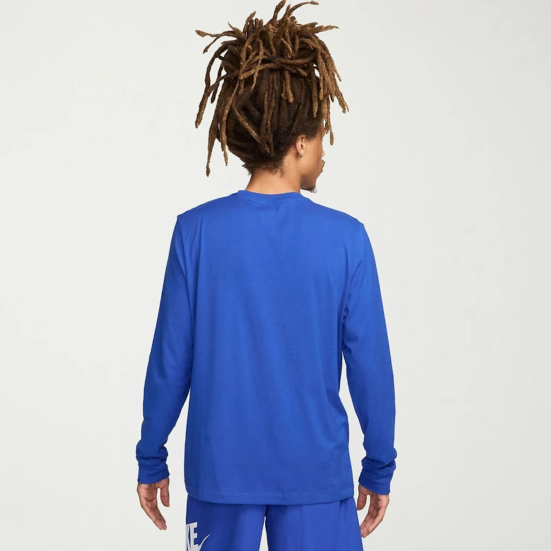 Nike Sportswear Club Mens Crew Neck Long Sleeve Quick Dry Active T-Shirt