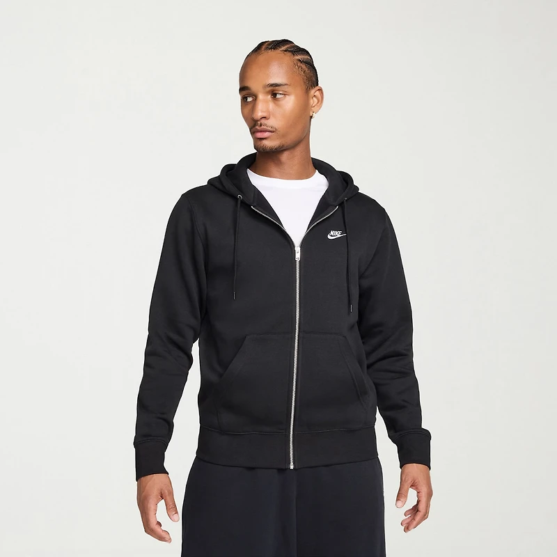 Nike Club Mens Long Sleeve Fleece Zipper Active Hoodie