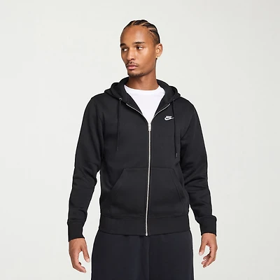 Nike Club Mens Long Sleeve Fleece Zipper Active Hoodie