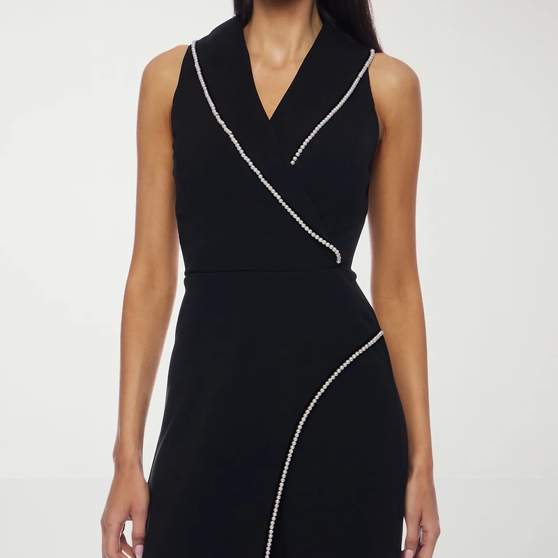 Premier Amour Womens V Neck Sleeveless Jumpsuit