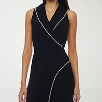 Premier Amour Womens V Neck Sleeveless Jumpsuit
