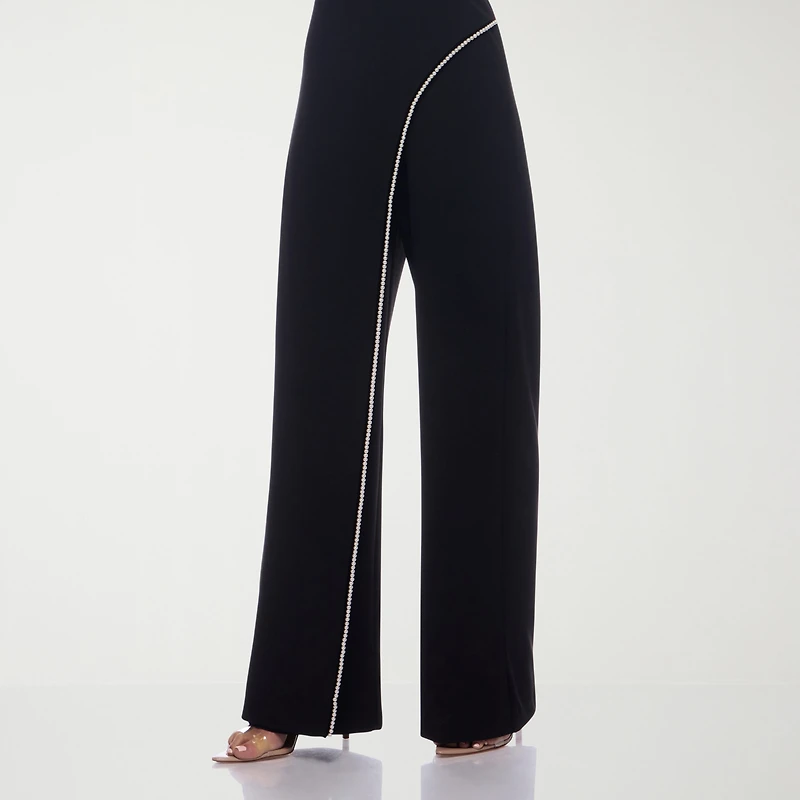 Premier Amour Womens V Neck Sleeveless Jumpsuit