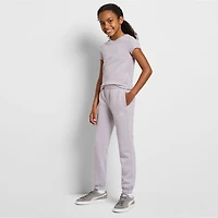 PUMA Big Kid Girls Round Neck Short Sleeve Regular Fit Graphic T-Shirt