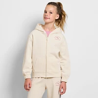 PUMA Big Kid Girls Long Sleeve Fleece Zipper Active Hoodie
