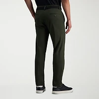 Haggar Sport Travel Performance Mens Comfort Waistband Straight Fit Flat Front Pant