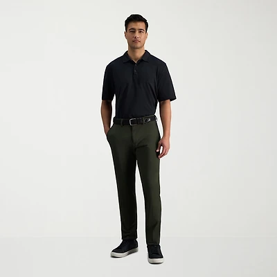 Haggar Sport Travel Performance Mens COMFORT WAISTBAND Straight Fit Flat Front Pant