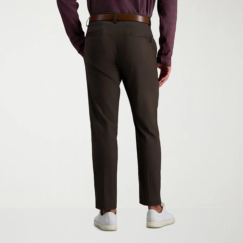 Haggar Modern Stretch Herringbone Mens Regular Fit Flat Front Pant