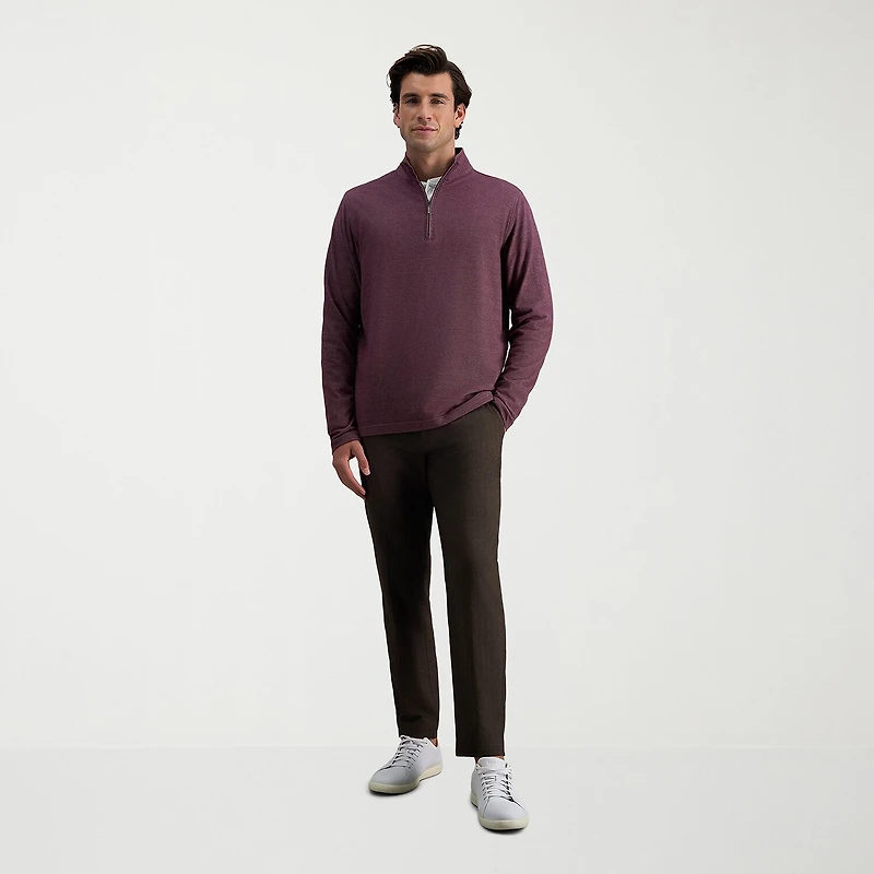 Haggar Modern Stretch Herringbone Mens Regular Fit Flat Front Pant