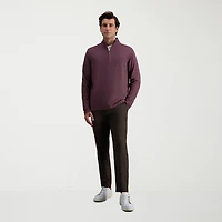Haggar Modern Stretch Herringbone Mens Regular Fit Flat Front Pant