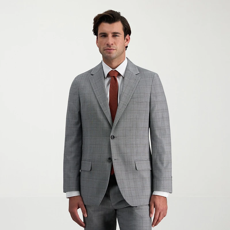 Haggar JMH Tailored Mens Modern Fit Plaid Suit Jacket