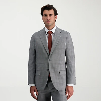 Haggar JMH Tailored Mens Modern Fit Plaid Suit Jacket