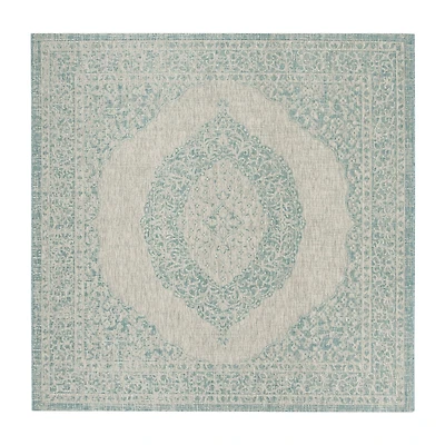 Safavieh Courtyard Collection Adria Oriental Indoor/Outdoor Square Area Rug