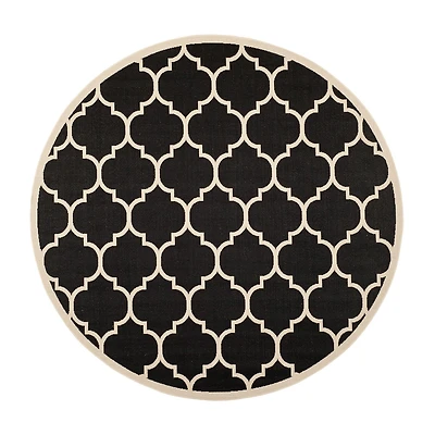 Safavieh Courtyard Collection Amias Geometric Indoor/Outdoor Round Area Rug